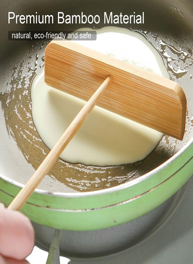 CHEOTIME Crepe Spreader, Wooden T Shape Scraper Stick Small Portable Washable Pancake Rake with Long Handle Cooking Tool for Kitchen - Image 5
